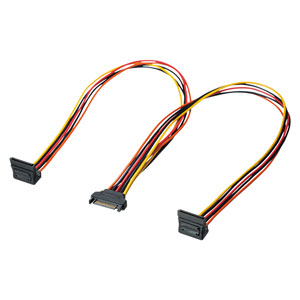 電源分岐ケーブル(SATA電源ケーブル・シリアルATA・2分岐・下L型