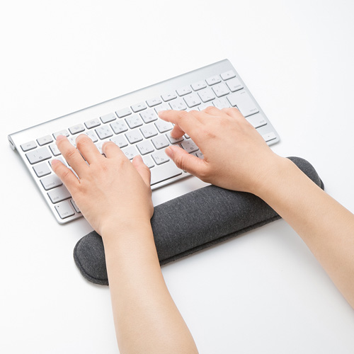 リストレスト（クッション・キーボード・Ｍサイズ・幅29.8cm・グレー）