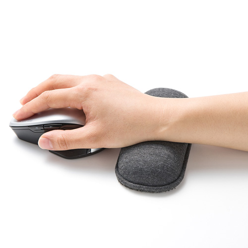 リストレスト（クッション・マウス・Sサイズ・幅15cm・グレー）