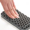 リストレスト（マウス用・ ハニカムリストレスト・Sサイズ・幅14.5cm・手首サポート・TPE・通気性・洗える・エコ・小型・グレー）