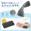 リストレスト（マウス用・ ハニカムリストレスト・Sサイズ・幅14.5cm・手首サポート・TPE・通気性・洗える・エコ・小型・グレー）