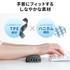 リストレスト（キーボード用・ハニカムリストレスト・Lサイズ・幅44.5cm・パームレスト・手首サポート・TPE・通気性・洗える・エコ・グレー）