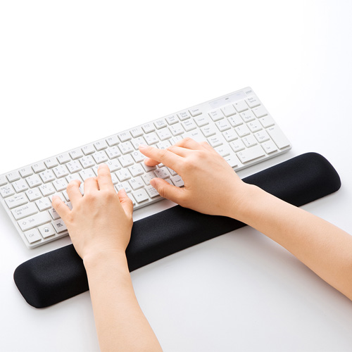 キーボード用低反発リストレスト（ブラック）