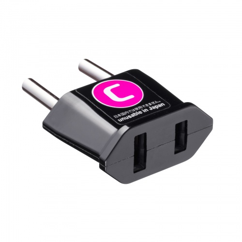 海外変換プラグ（イタリア・フランス・スウェーデンなど・日本式2P差込みプラグ変換アダプタ・日本製） TR-AD22 サンワサプライ