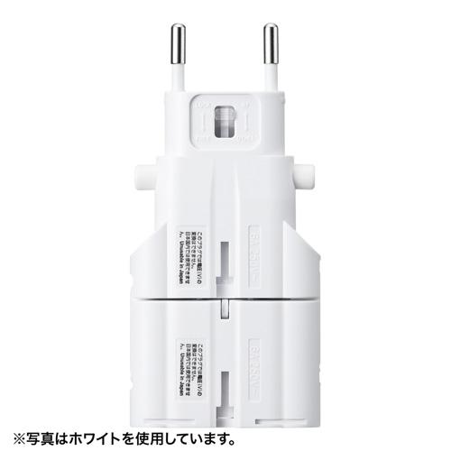 海外変換プラグ（韓国・台湾・タイ・グアム・アメリカ・ハワイ・フランス・スペイン・マルチ・ブラック） TR-AD4BK サンワサプライ