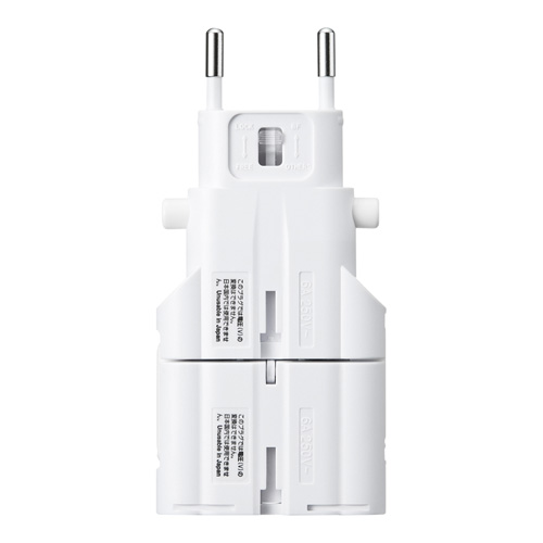 【アウトレット・中古・セール】海外変換プラグ（韓国・台湾・タイ・グアム・アメリカ・ハワイ・フランス・スペイン・マルチ・ホワイト） TR-AD4W サンワサプライ