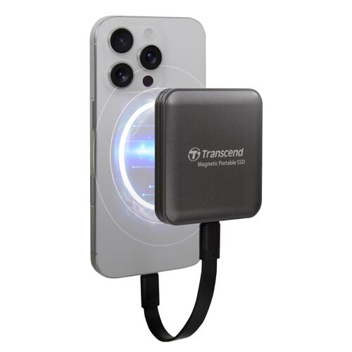 ポータブルSSD(1TB・最大2000MB/s・iPhone/MagSafe対応・4K・ProRes撮影・USB 20Gbps・外付けSSD・コンパクト・グレー）