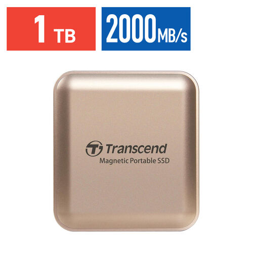 ポータブルSSD（1TB・最大2000MB/s・iPhone/MagSafe対応・4K・ProRes撮影・USB 20Gbps・外付けSSD・コンパクト・ゴールド）