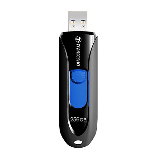 Transcend　USBメモリ　256GB　USB3.1(Gen1)　キャップレス　スライド式　JetFlash 790　ブラック　TS256GJF790K