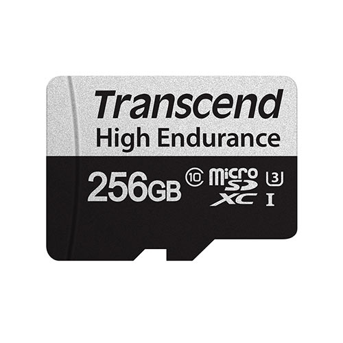 microSDXCカード Transcend 256GB Class10 UHS-I U3 高耐久 ドライブレコーダー セキュリティカメラ SDカード変換アダプタ付 TS256GUSD350V