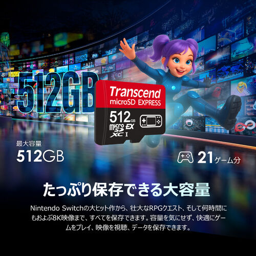 microSD（Express 256GB・Nintendo Switch2 動作確認済・最大転送速度900MB/s・microSDカード・microSDXC・NVMe・PCIe・Gen3x1）