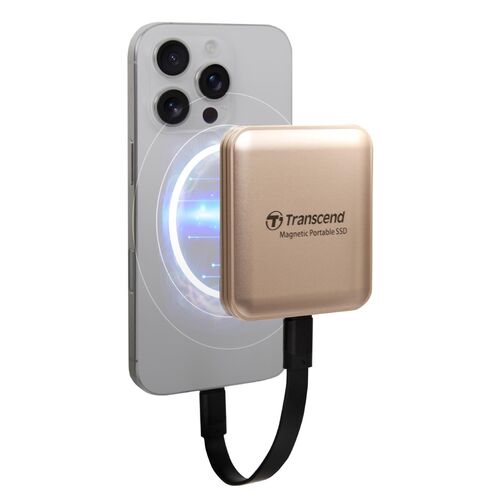 ポータブルSSD（2TB・最大2000MB/s・iPhone/MagSafe対応・4K・ProRes撮影・USB 20Gbps・外付けSSD・コンパクト・ゴールド）