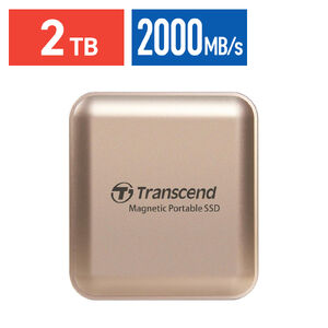 ポータブルSSD（2TB・最大2000MB/s・iPhone/MagSafe対応・4K・ProRes撮影・USB 20Gbps・外付けSSD・コンパクト・ゴールド）