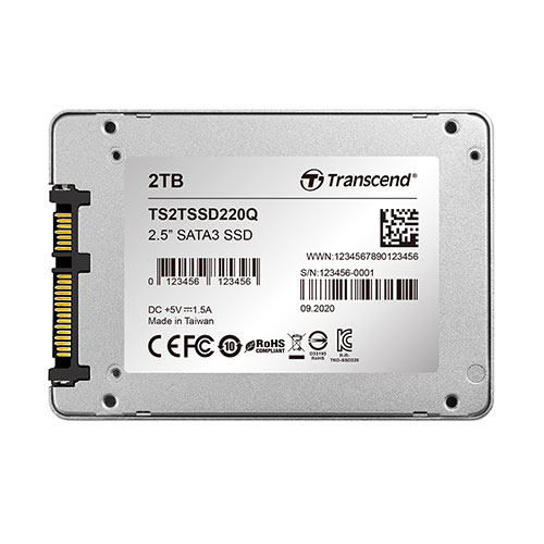内蔵型SSD Transcend SSD 2TB TS2TSSD220Q Amazon.com: Transcend 2TB SATA III 6Gb/s SSD220Q 2.5” Solid