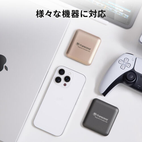 ポータブルSSD（4TB・最大2000MB/s・iPhone/MagSafe対応・4K・ProRes撮影・USB 20Gbps・外付けSSD・コンパクト・グレー）
