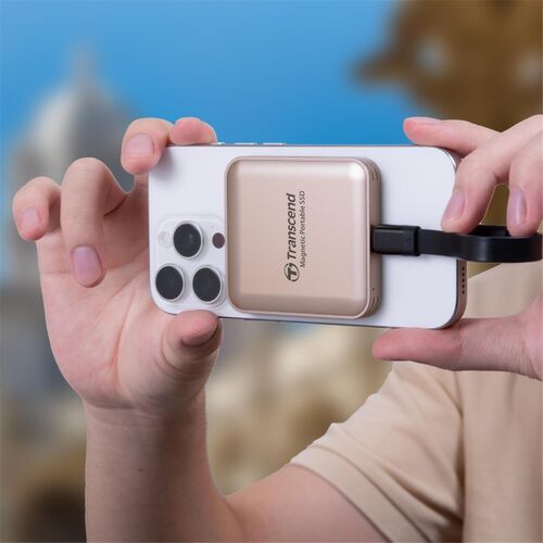 ポータブルSSD（4TB・最大2000MB/s・iPhone/MagSafe対応・4K・ProRes撮影・USB 20Gbps・外付けSSD・コンパクト・ゴールド）