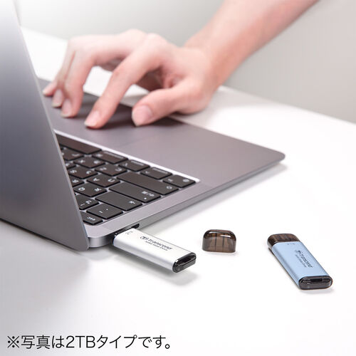 外付けSSD(512GB・容量・iPhone15・PC・スマホ・ゲーム・トランセンド・シルバー・おすすめ）TS512GESD300S