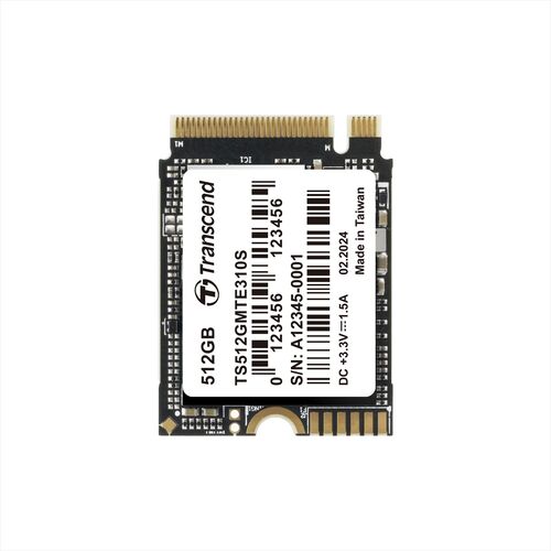 SSD（M.2・512GB・NVMe・PCIe・Gen4×4・Type 2230・内蔵・Read・3300MB/s・SLCキャッシュ・MTE310S・Transcend製）