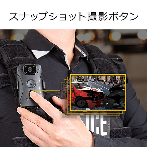 ボディカメラ（Transcend・DrivePro Body 10・フルHD録画対応・赤外線LED・防水規格IPX4対応・警備業務向け・microSDカード64GB付属）