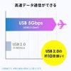 USBメモリ（16GB・USB A/Type-C 両対応・USB 5Gbps・USB3.0・キャップ式・コンパクト・セキュリティソフト対応・名入れ対応・ホワイト）