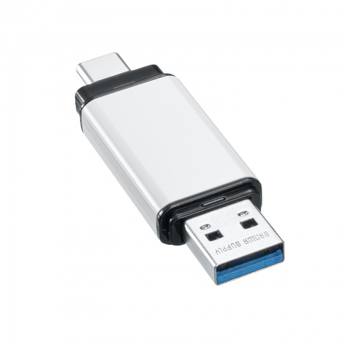 USBメモリ（32GB・USB A/Type-C 両対応・USB 5Gbps・USB3.0・キャップ式・コンパクト・セキュリティソフト対応・名入れ対応・ホワイト）