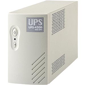 自動シャットダウンソフト＆通信ケーブル標準付属長寿命バッテリ採用（420VA）小型無停電電源装置 UPS-420D サンワサプライ
