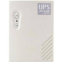 自動シャットダウンソフト&通信ケーブル標準付属で長寿命バッテリ採用（650VA）小型無停電電源装置 UPS-650D サンワサプライ