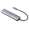 USB Type-C ハブ（HDMI・8K30Hz/4K120Hz対応・5in1・USB 10Gbps・PD100W入力・PD85W給電・接続見える化・シルバー）