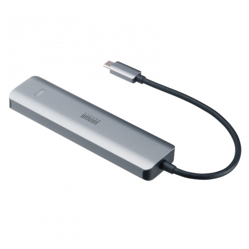 USB Type-C ハブ（HDMI・8K30Hz/4K120Hz対応・5in1・USB 10Gbps・PD100W入力・PD85W給電・接続見える化・シルバー）