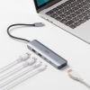 USB Type-C ハブ（HDMI・8K30Hz/4K120Hz対応・5in1・USB 10Gbps・PD100W入力・PD85W給電・接続見える化・シルバー）