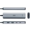 USB Type-C ハブ（HDMI・8K30Hz/4K120Hz対応・5in1・USB 10Gbps・PD100W入力・PD85W給電・接続見える化・シルバー）