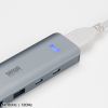 USB Type-C ハブ（HDMI・8K30Hz/4K120Hz対応・5in1・USB 10Gbps・PD100W入力・PD85W給電・接続見える化・シルバー）