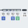 USB Type-C ハブ（HDMI・8K30Hz/4K120Hz対応・5in1・USB 10Gbps・PD100W入力・PD85W給電・接続見える化・シルバー）