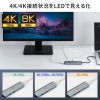 USB Type-C ハブ（HDMI・8K30Hz/4K120Hz対応・5in1・USB 10Gbps・PD100W入力・PD85W給電・接続見える化・シルバー）