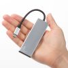 USB TypeC 4ポートハブ（USB Type-C×4・PD100W対応・10Gbps対応・高速伝送・アルミ放熱・ケーブル一体型・薄型・Windows/Mac/iPad/Chromebook）
