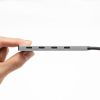 USB TypeC 4ポートハブ（USB Type-C×4・PD100W対応・10Gbps対応・高速伝送・アルミ放熱・ケーブル一体型・薄型・Windows/Mac/iPad/Chromebook）