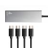 USB TypeC 4ポートハブ（USB Type-C×4・PD100W対応・10Gbps対応・高速伝送・アルミ放熱・ケーブル一体型・薄型・Windows/Mac/iPad/Chromebook）