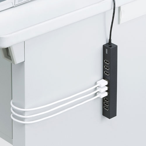 UUSBハブ（7ポート・ACアダプタ付き・セルフパワー/バスパワー・USB2.0・ブラック） USB-2H701BKN