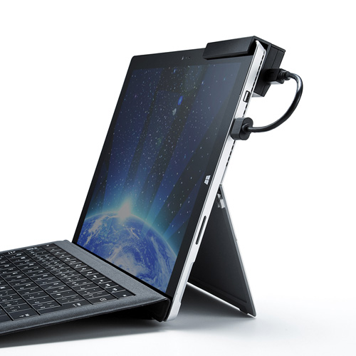 タブレット用カードリーダー（USB2.0ハブ付き・SDカードスロット付き・ブラック）