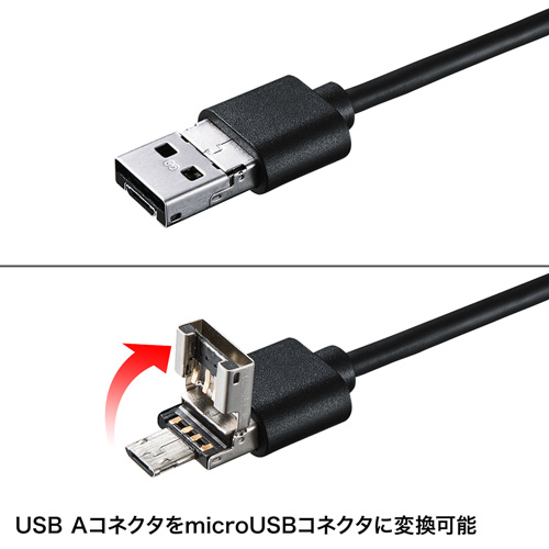 タブレット用カードリーダー（USB2.0ハブ付き・SDカードスロット付き・ブラック）