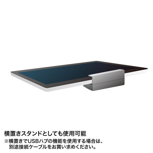 タブレット用カードリーダー（USB2.0ハブ付き・SDカードスロット付き・ブラック）