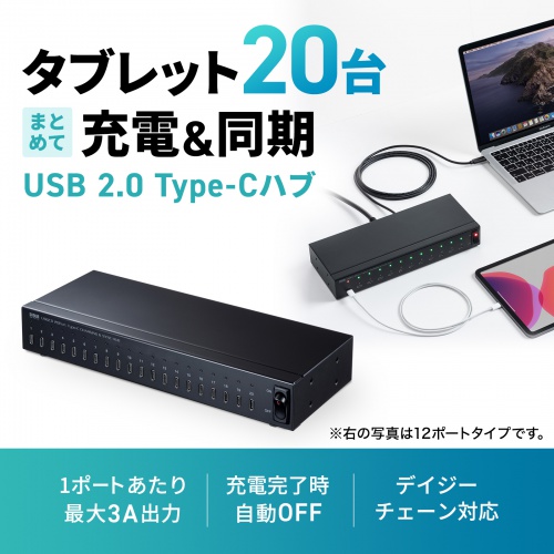 USB2.0 Type-C 20ポートハブ