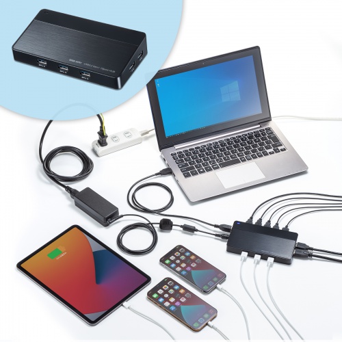 USB3.2Gen1 10ポートハブ