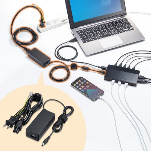 USB3.2Gen1 10ポートハブ