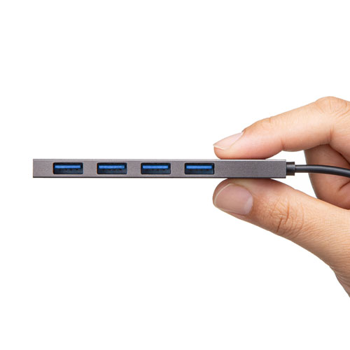 USBハブ（USB3.2・4ポート・スリムハブ） USB-3H423SN サンワサプライ