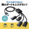 USBハブ（4ポート・バスパワー） USB-3H436BK サンワサプライ