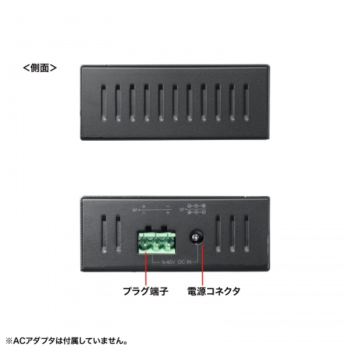産業用USBハブ（4ポート・5Gbps・DINレール対応・-40℃対応・セルフパワー・USB-IF認証)