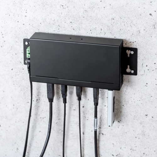 産業用USBハブ（高耐久・4ポート・5Gbps・DINレール対応・USB-IF認証品） USB-3HFA04 サンワサプライ