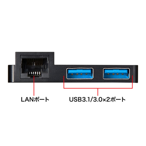 ドッキングステーション（USBハブ・Surface Pro用・USB3.2・LAN） USB-3HSS2BK2 サンワサプライ