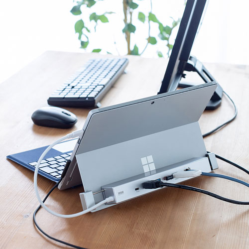 ドッキングステーション（Surface用・タイプCハブ・USBハブ・HDMI・LANポート） USB-3HSS6S サンワサプライ